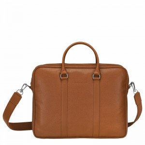Mallette Longchamp Le FOULONNÉ M Homme Caramel Soldes | L2123021F72-