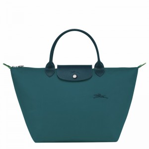 Sac a Main Longchamp Le Pliage Green M Femme Paon Soldes | L1623919P89