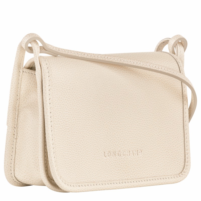 Clutch Longchamp Le FOULONNÉ XS Femme Blanche Soldes | 10133021555