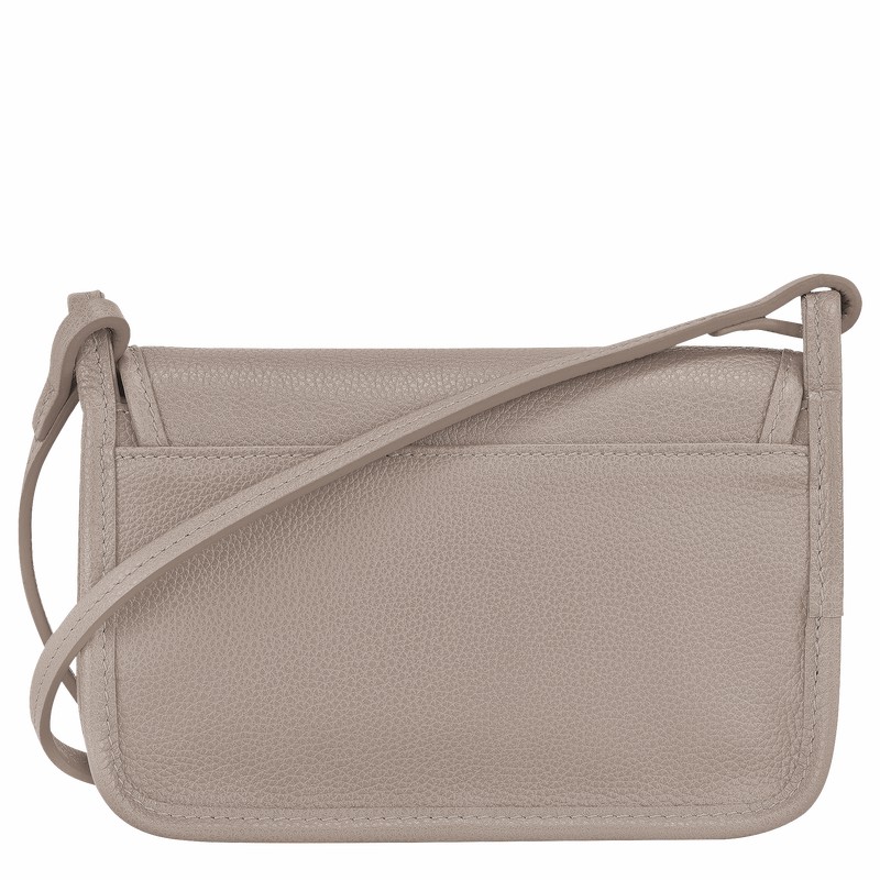 Clutch Longchamp Le FOULONNÉ XS Femme Grise Soldes | 10133021P55