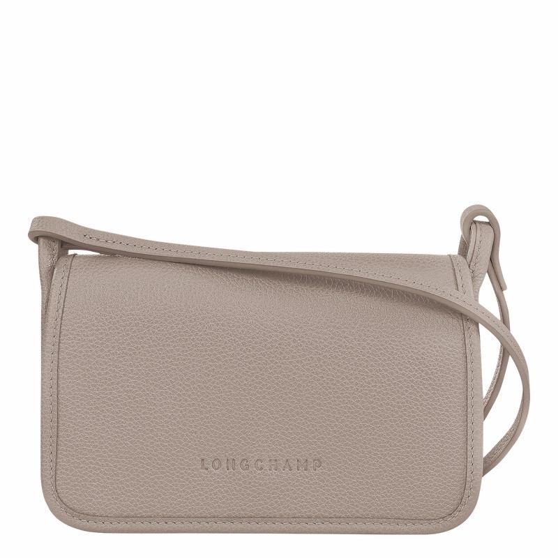 Clutch Longchamp Le FOULONNÉ XS Femme Grise Soldes | 10133021P55