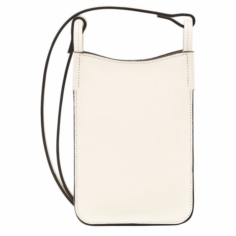 Coque Longchamp Le FOULONNÉ Femme Blanche Soldes | 34200HFI037