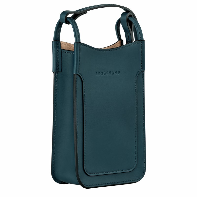 Coque Longchamp Le FOULONNÉ Femme Bleu Soldes | 34200HFI806