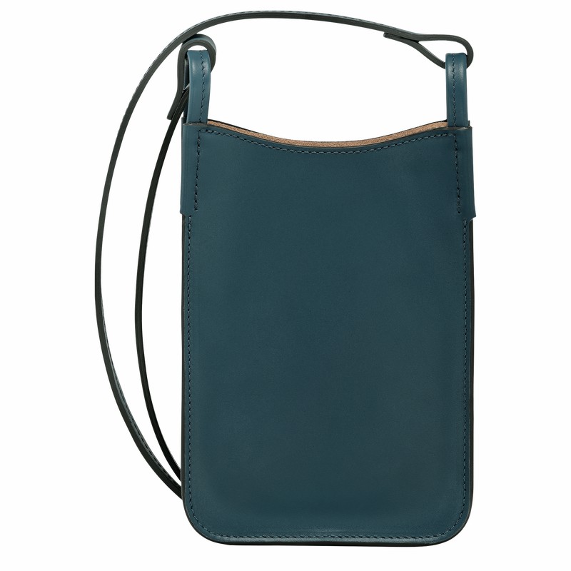 Coque Longchamp Le FOULONNÉ Femme Bleu Soldes | 34200HFI806