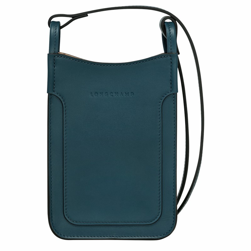 Coque Longchamp Le FOULONNÉ Femme Bleu Soldes | 34200HFI806