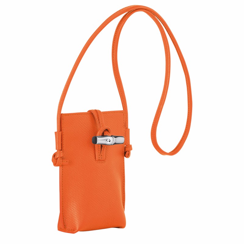 Coque Longchamp Le Roseau Femme Orange Soldes | 34180HFP017