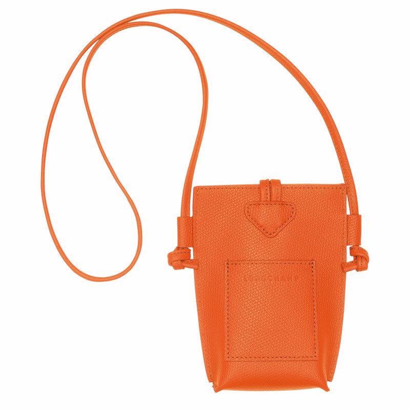 Coque Longchamp Le Roseau Femme Orange Soldes | 34180HFP017