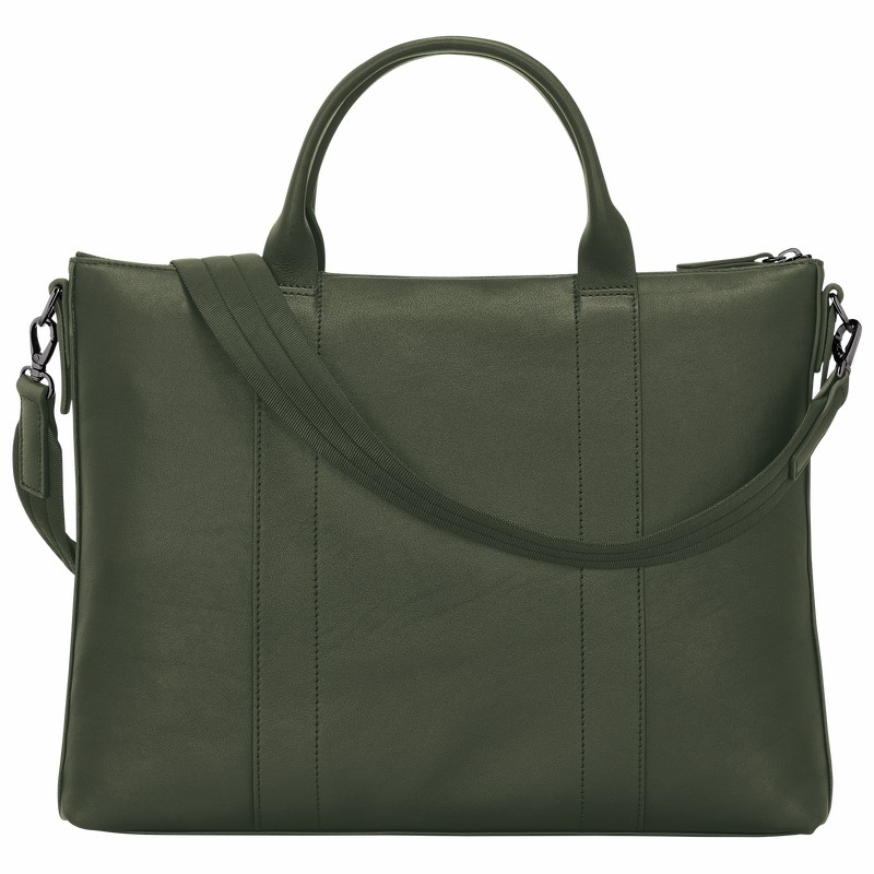 Mallette Longchamp 3D Femme Kaki Soldes | 10237HCV292