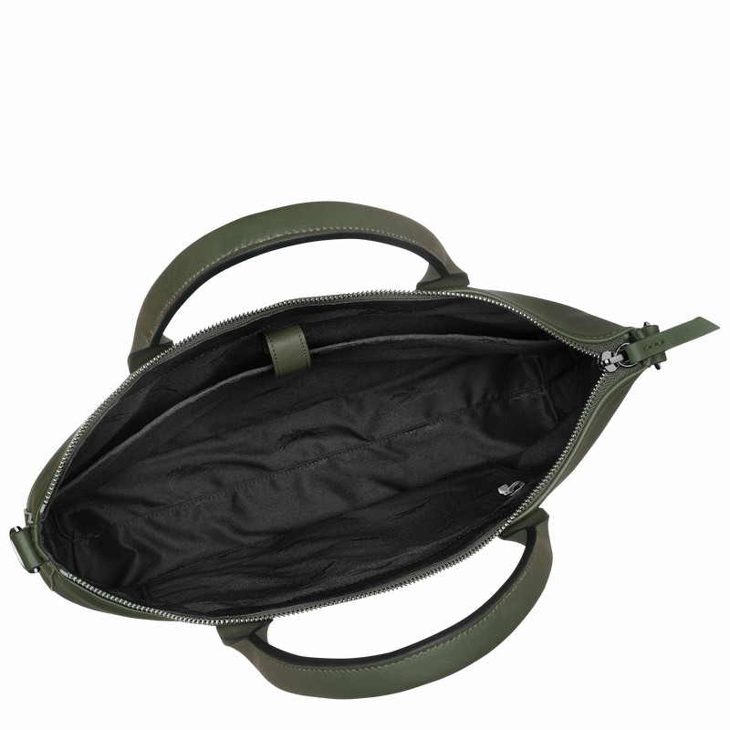 Mallette Longchamp 3D Femme Kaki Soldes | 10237HCV292
