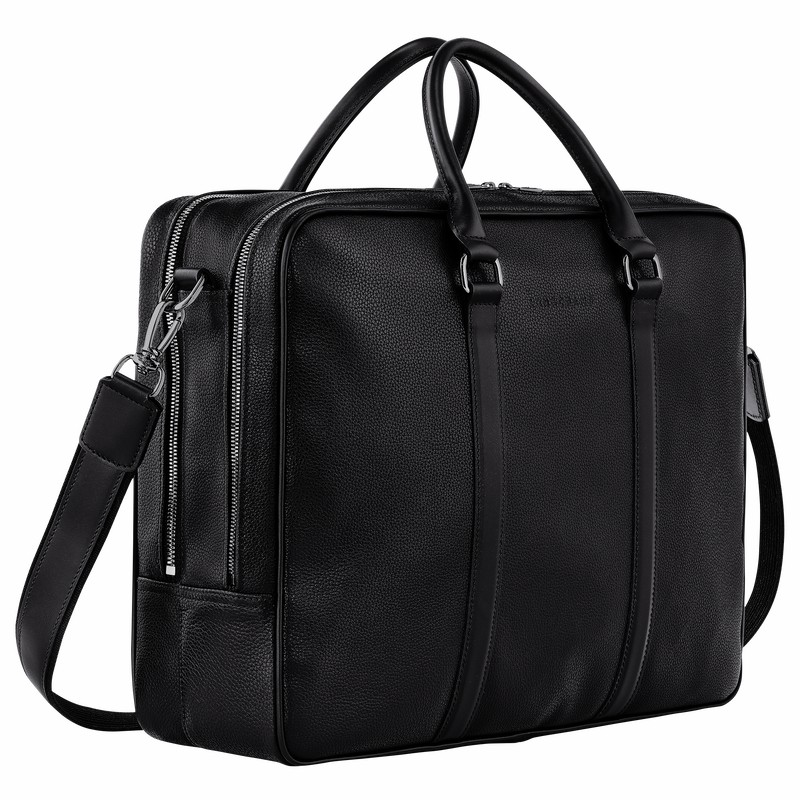Mallette Longchamp Le FOULONNÉ L Femme Noir Soldes | L2129021047