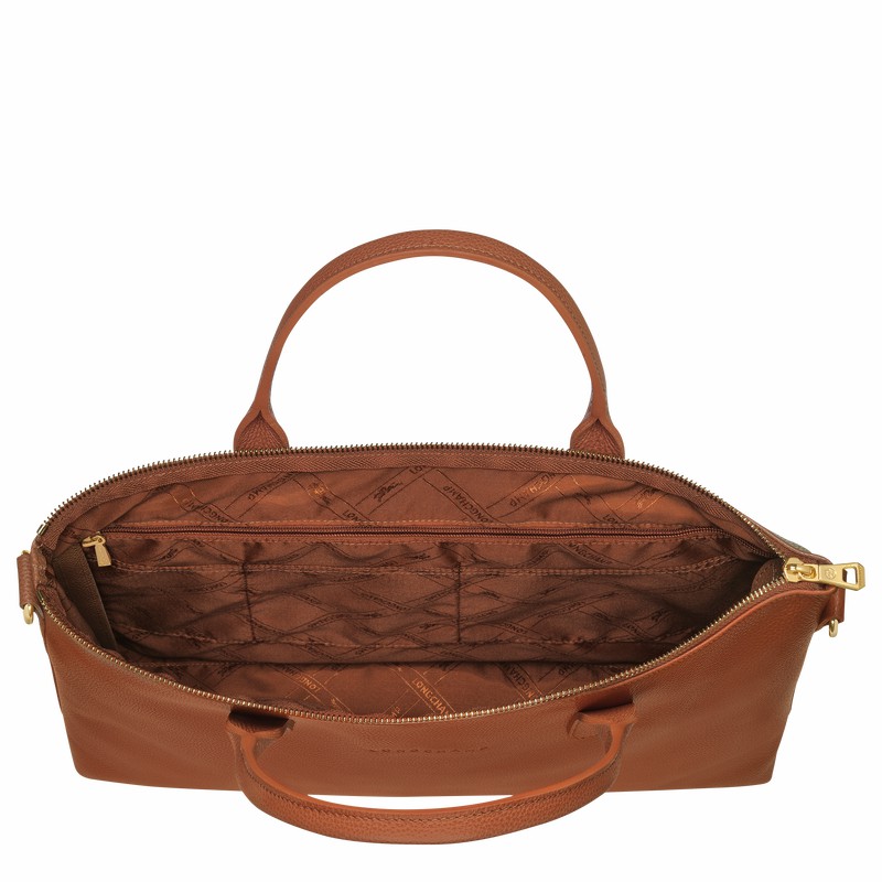 Mallette Longchamp Le FOULONNÉ S Homme Caramel Soldes | 20032021121-