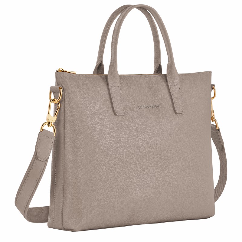 Mallette Longchamp Le FOULONNÉ S Homme Grise Soldes | 20032021P55-