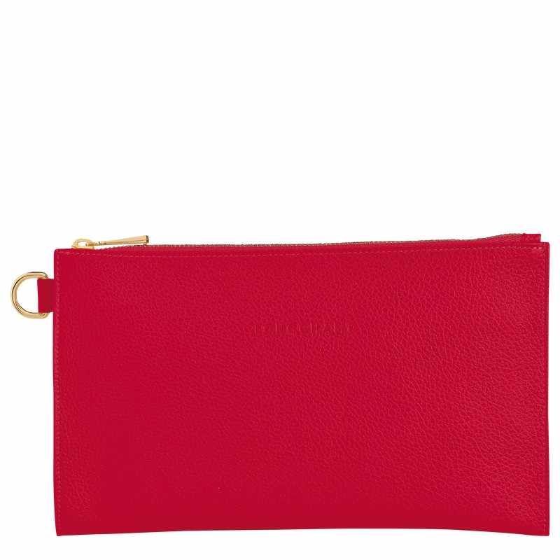 Pochettes Longchamp Le FOULONNÉ Femme Rouge Soldes | L2541021C39