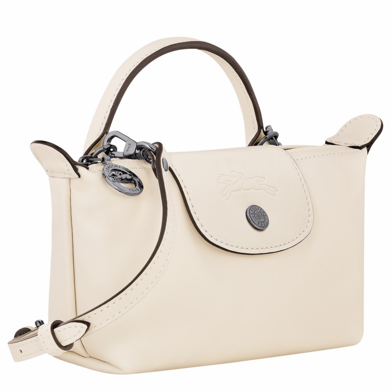 Pochettes Longchamp Le Pliage Xtra XS Femme Blanche Soldes | 34205987037