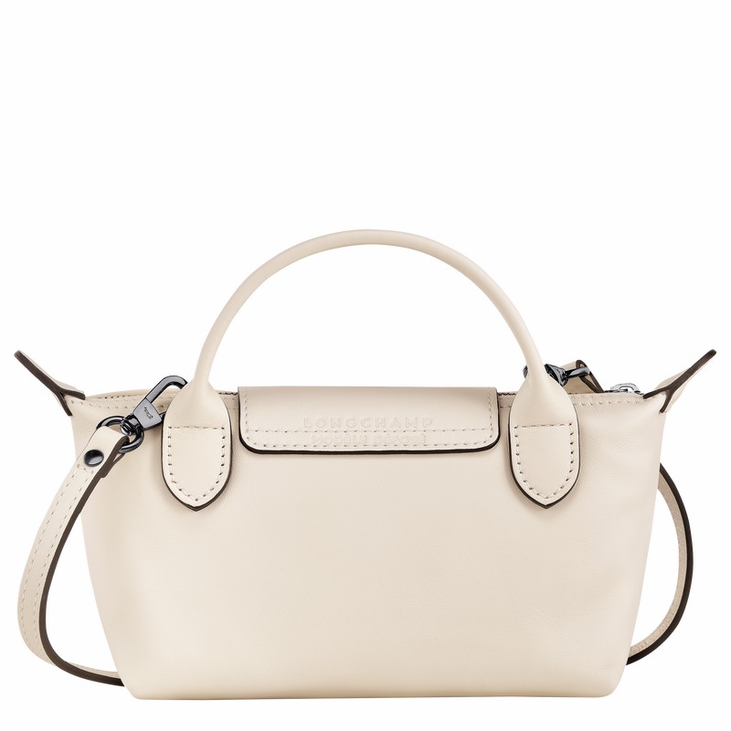 Pochettes Longchamp Le Pliage Xtra XS Femme Blanche Soldes | 34205987037