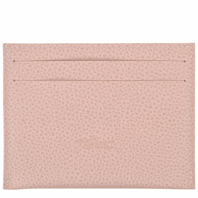 Porte-Carte Longchamp Le FOULONNÉ Femme Beige Soldes | L3218021542