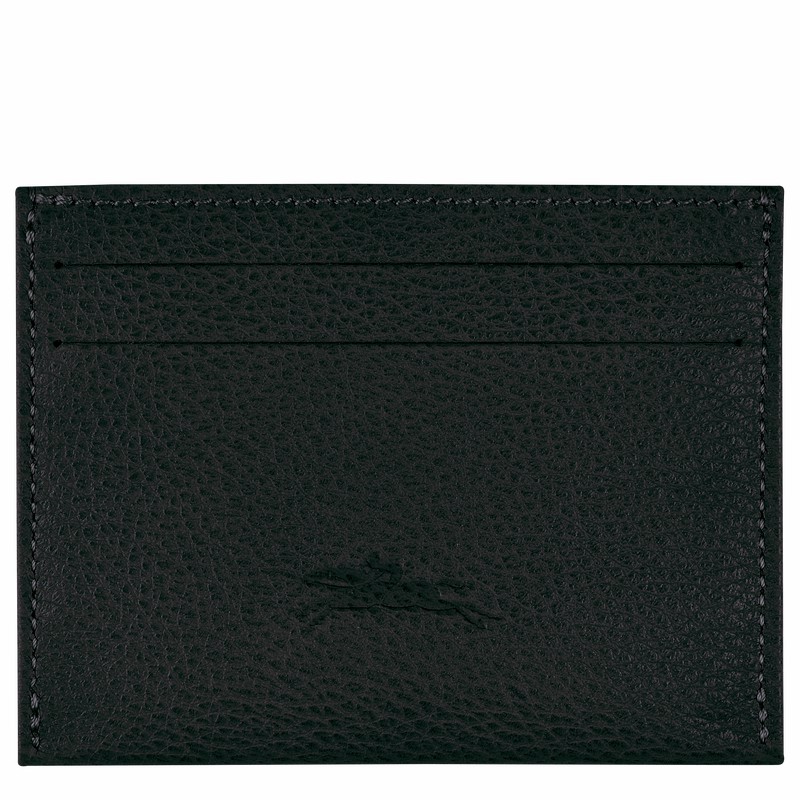 Porte-Carte Longchamp Le FOULONNÉ Femme Noir Soldes | L3218021001