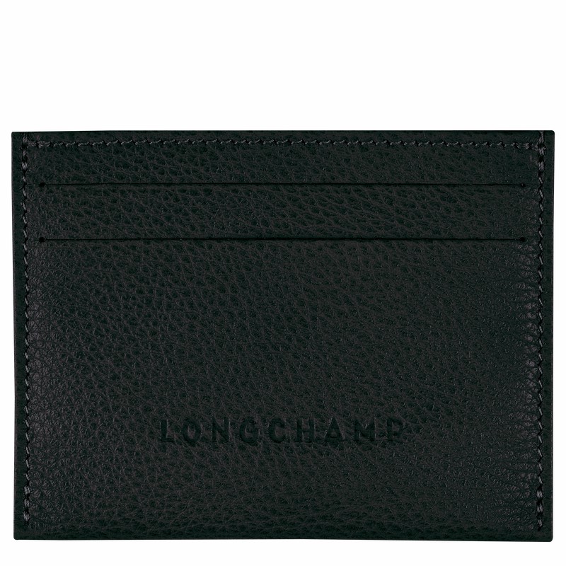 Porte-Carte Longchamp Le FOULONNÉ Femme Noir Soldes | L3218021001