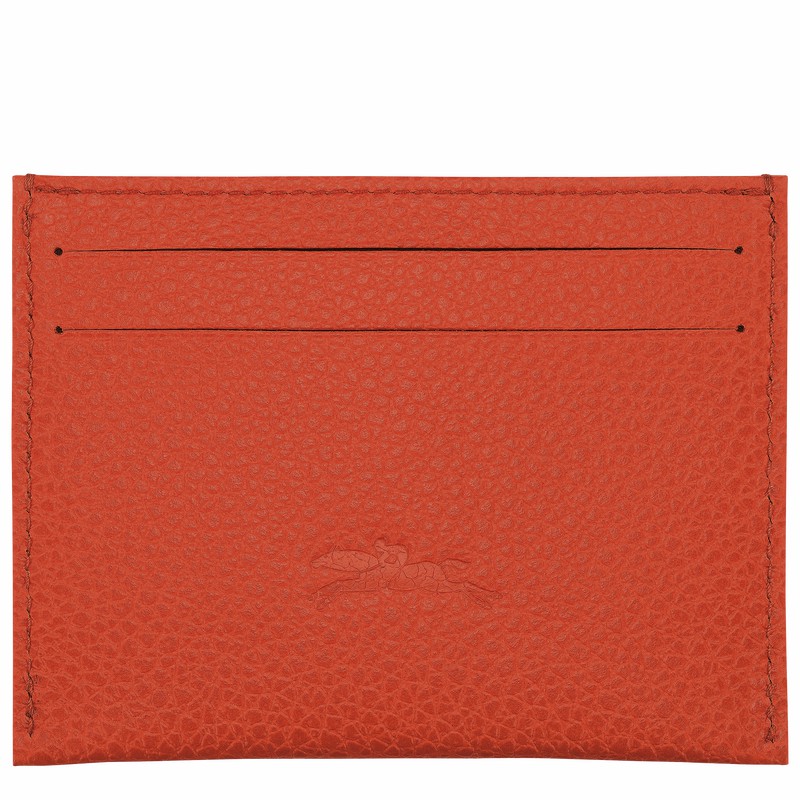Porte-Carte Longchamp Le FOULONNÉ Homme Orange Soldes | L3218021685-