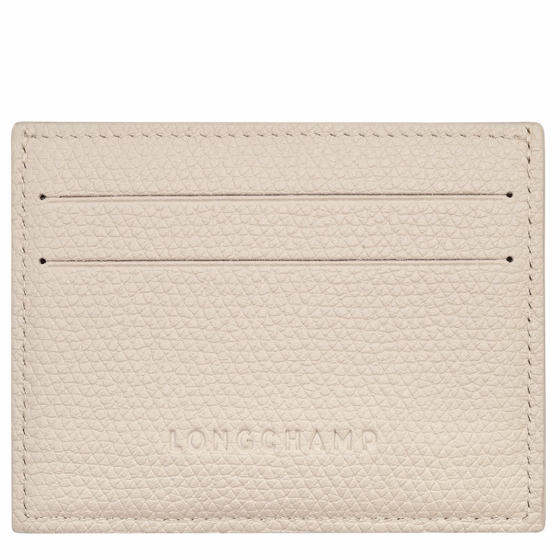 Porte-Carte Longchamp Le Roseau Femme Blanche Soldes | L3218HFP555