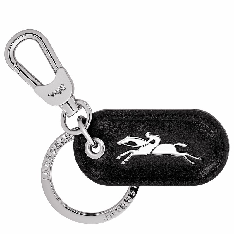 Porte-clés Longchamp Box-Trot Femme Noir Soldes | 36043HAU001