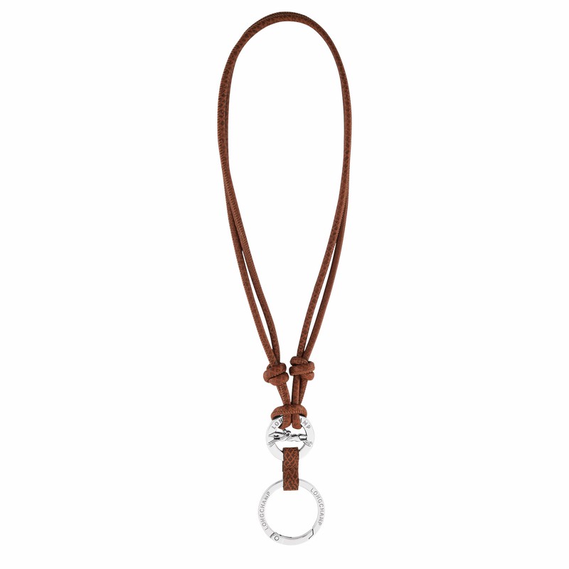 Porte-clés Longchamp ÉPURE Femme Marron Soldes | 36080J02035