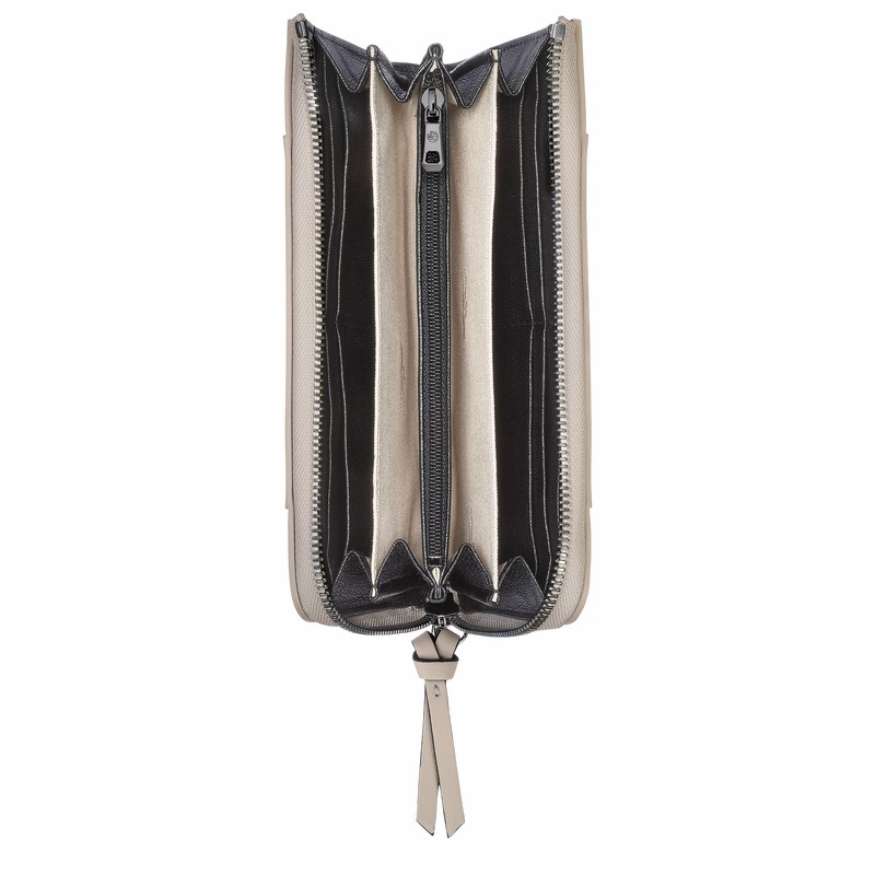 Portefeuilles Longchamp 3D Zip around Homme Grise Soldes | L3418HCV299-