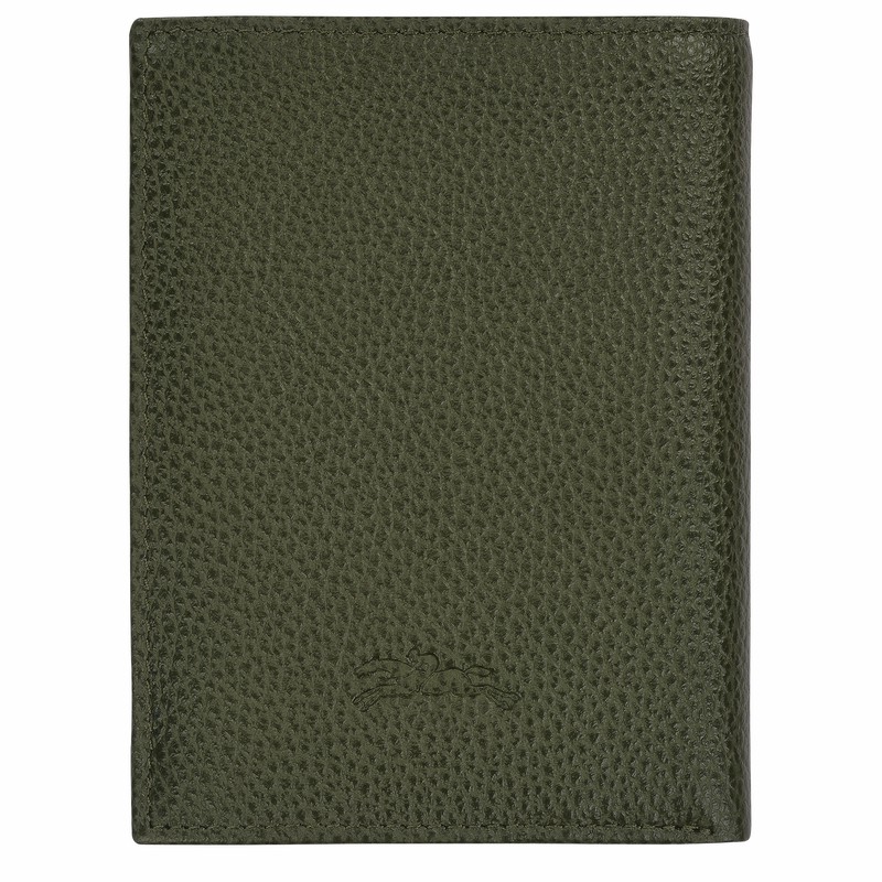 Portefeuilles Longchamp Le FOULONNÉ Homme Kaki Soldes | L3528021A23-