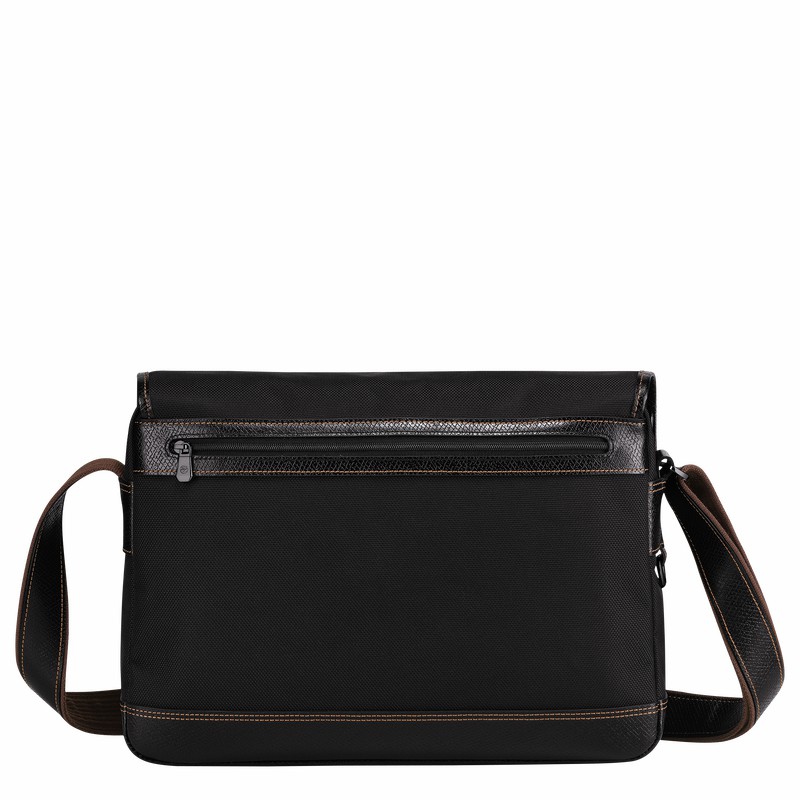 Sac Bandoulière Longchamp Boxford L Homme Noir Soldes | L2824080001
