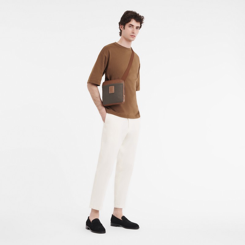Sac Bandoulière Longchamp Boxford XS Homme Marron Soldes | L1712080042-
