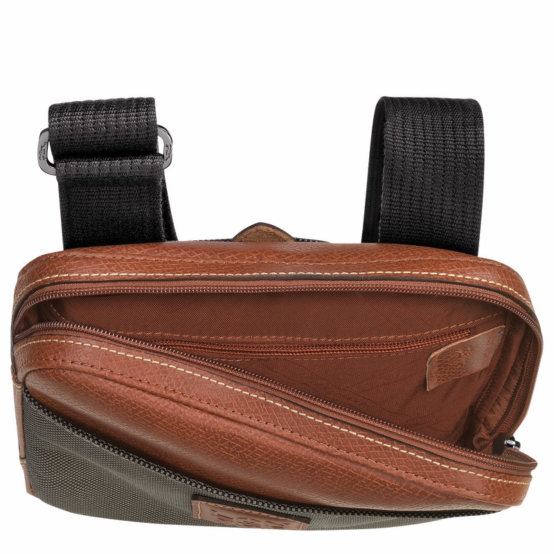 Sac Bandoulière Longchamp Boxford XS Homme Marron Soldes | L1712080042-