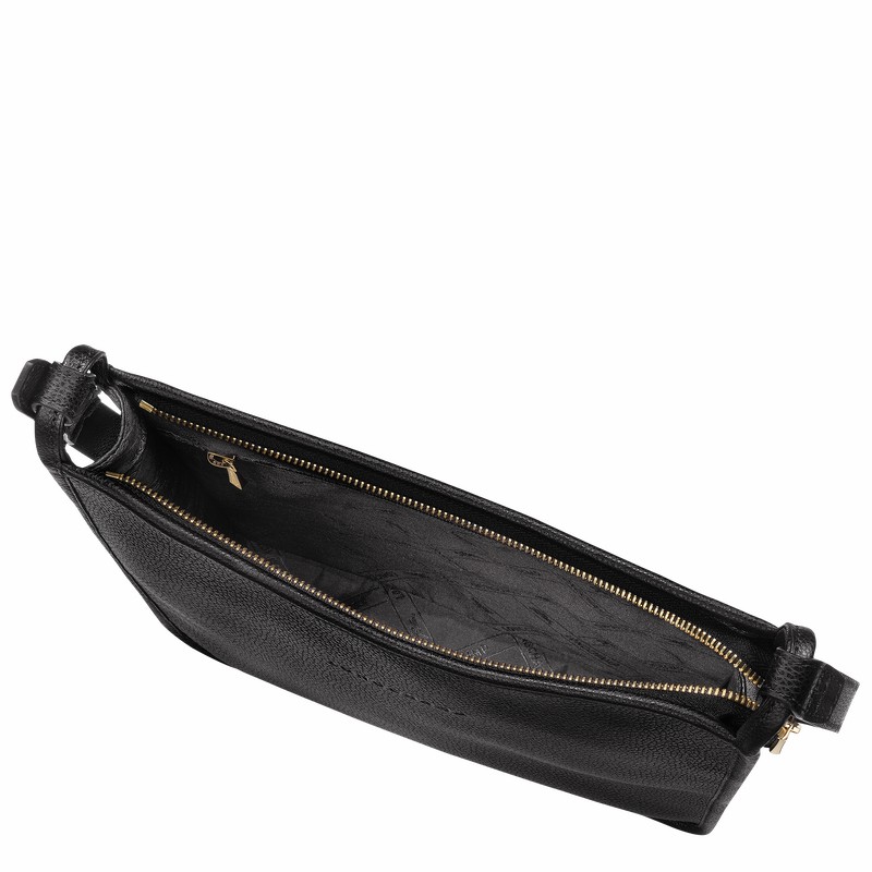 Sac Bandoulière Longchamp Le FOULONNÉ M Femme Noir Soldes | 10140021001