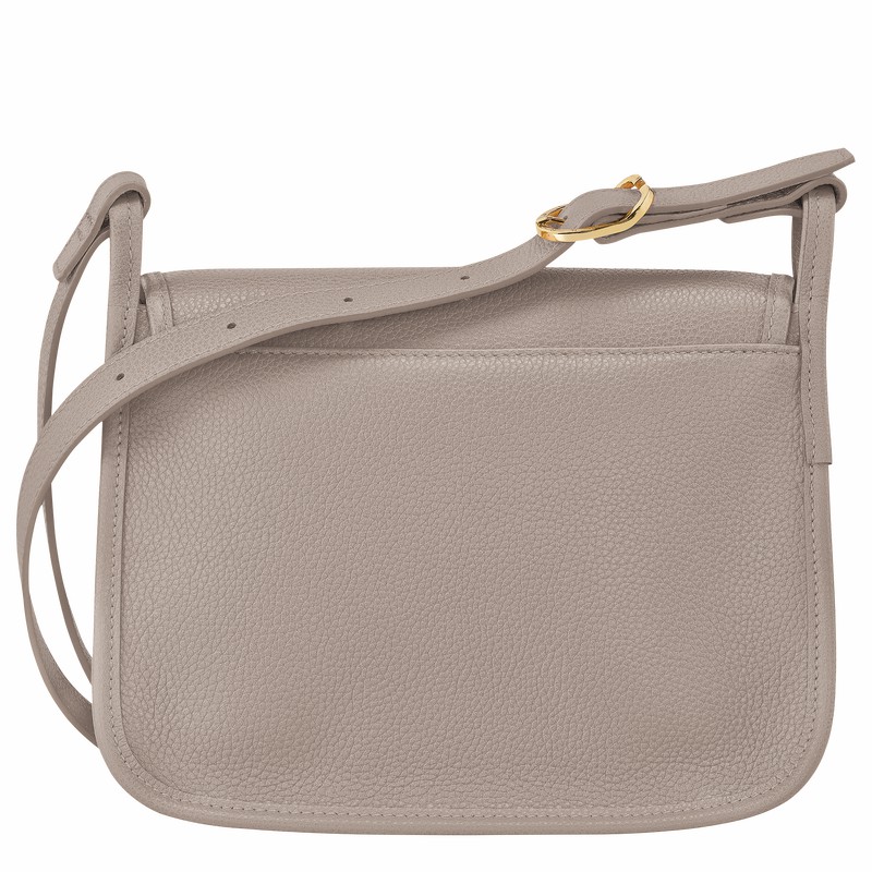 Sac Bandoulière Longchamp Le FOULONNÉ M Femme Grise Soldes | 10135021P55
