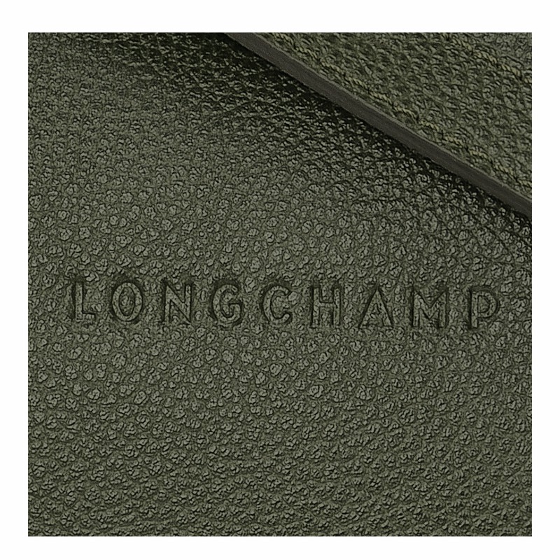 Sac Bandoulière Longchamp Le FOULONNÉ M Femme Kaki Soldes | 10140021892