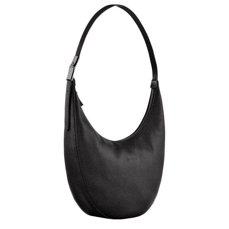Sac Bandoulière Longchamp Le Roseau Essential L Femme Noir Soldes | 10234968001