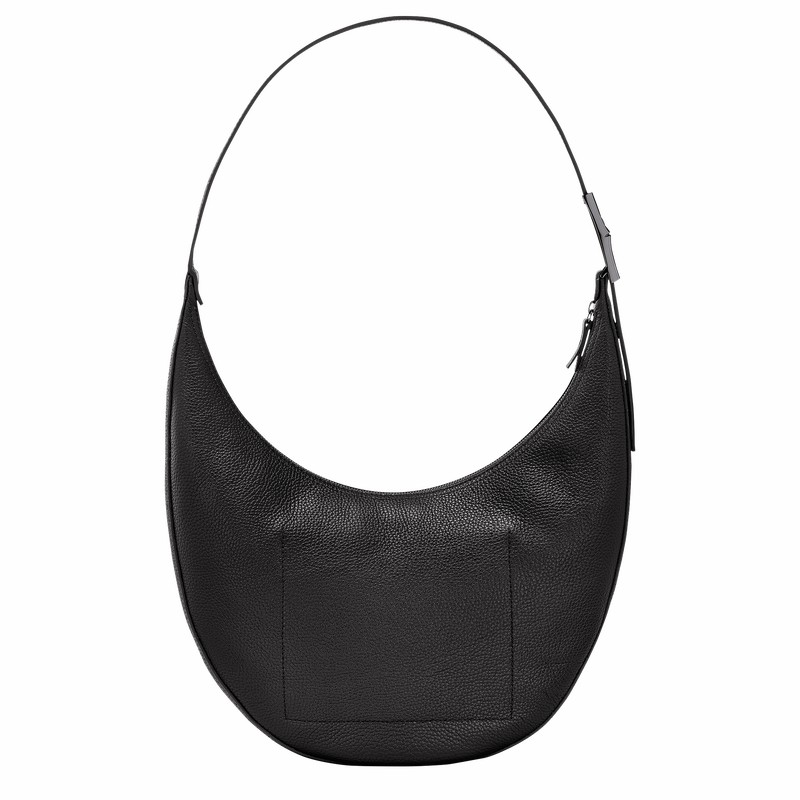 Sac Bandoulière Longchamp Le Roseau Essential L Femme Noir Soldes | 10234968001