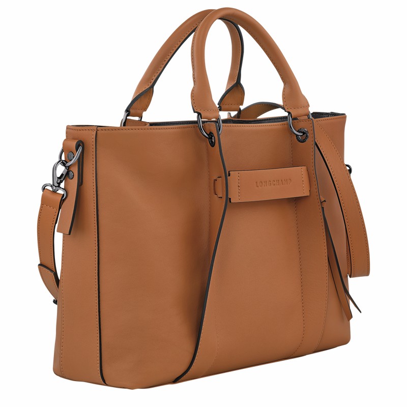 Sac a Main Longchamp 3D L Femme Beige Soldes | 10198HCV016