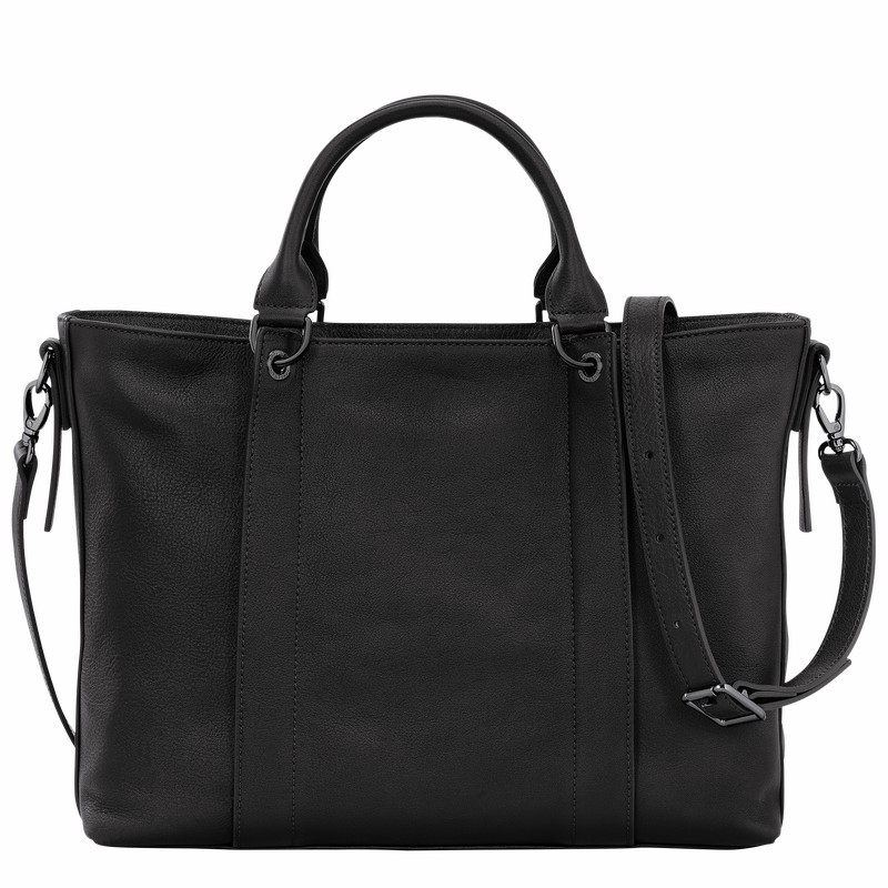 Sac a Main Longchamp 3D L Femme Noir Soldes | 10198HCV001