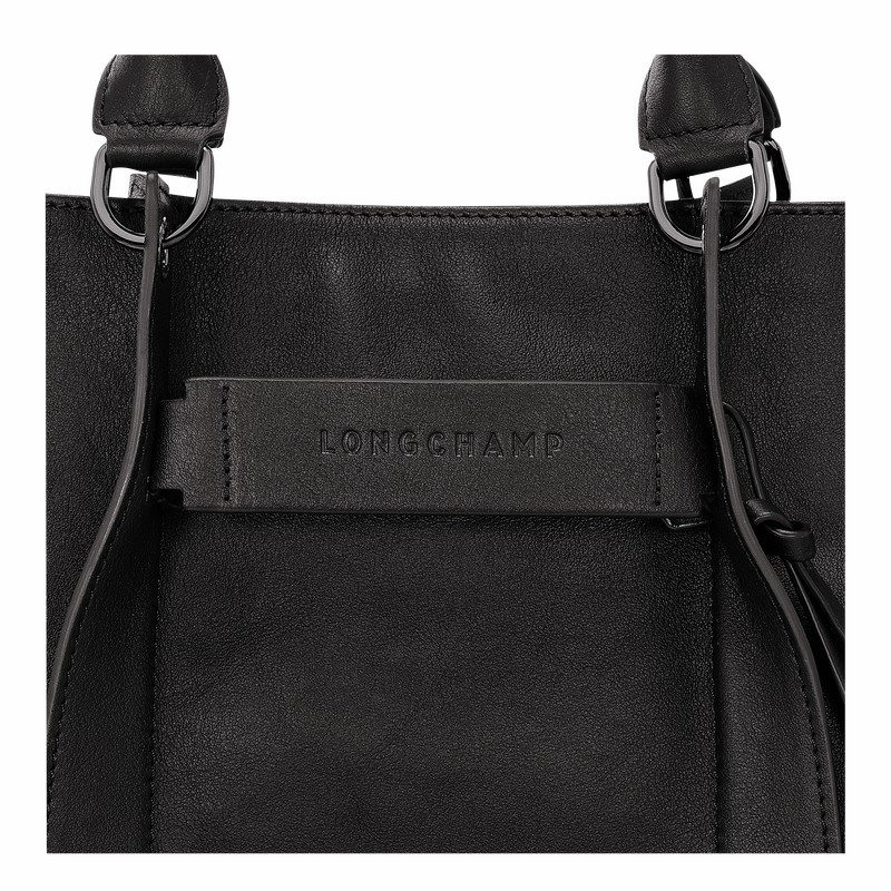 Sac a Main Longchamp 3D L Femme Noir Soldes | 10198HCV001