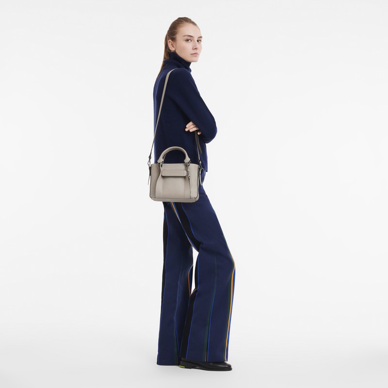 Sac a Main Longchamp 3D S Femme Grise Soldes | 10197HCV299