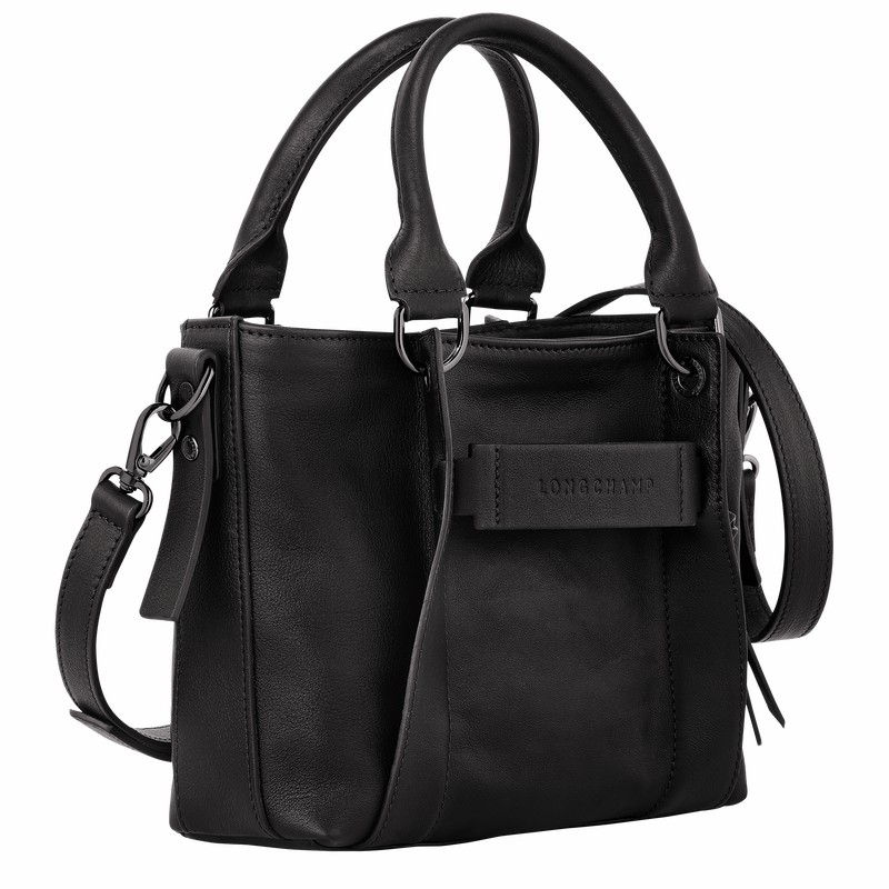Sac a Main Longchamp 3D S Femme Noir Soldes | 10197HCV001