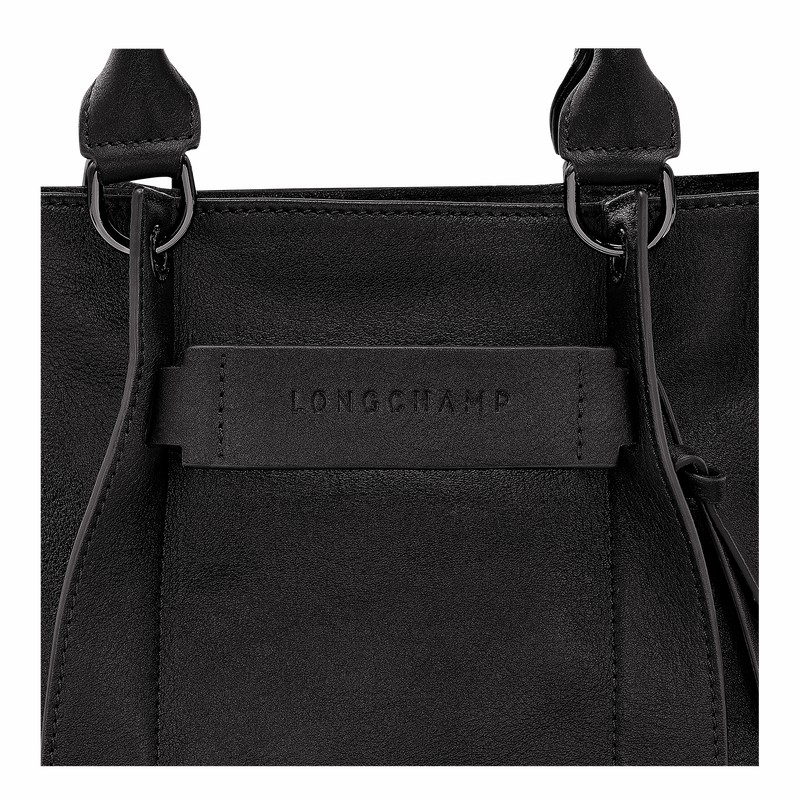 Sac a Main Longchamp 3D S Femme Noir Soldes | 10197HCV001