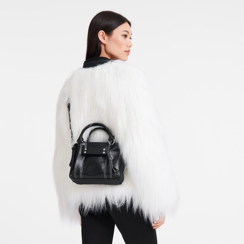 Sac a Main Longchamp 3D S Femme Noir Soldes | 10197HEX001