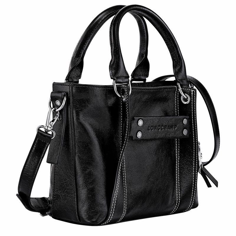 Sac a Main Longchamp 3D S Femme Noir Soldes | 10197HEX001