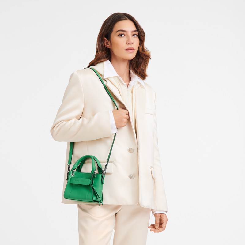 Sac a Main Longchamp 3D XS Femme Vert Soldes | 10254HCV129