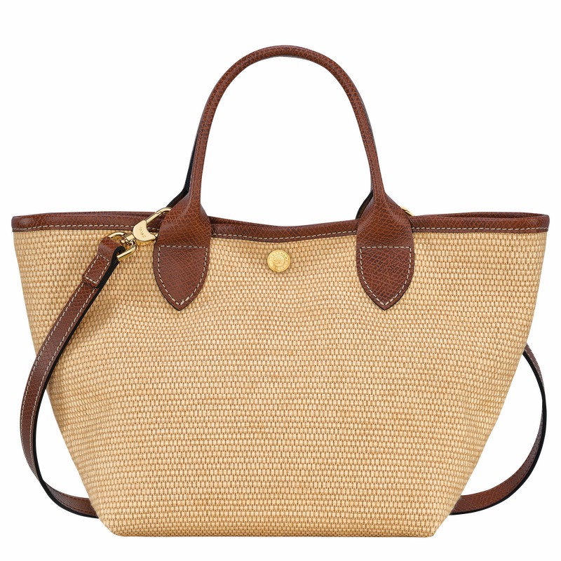 Sac a Main Longchamp Le Panier Pliage S Femme Marron Soldes | 10144HZB035