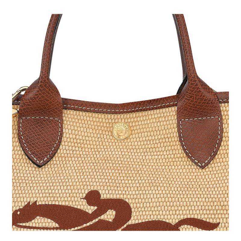 Sac a Main Longchamp Le Panier Pliage S Femme Marron Soldes | 10144HZB035