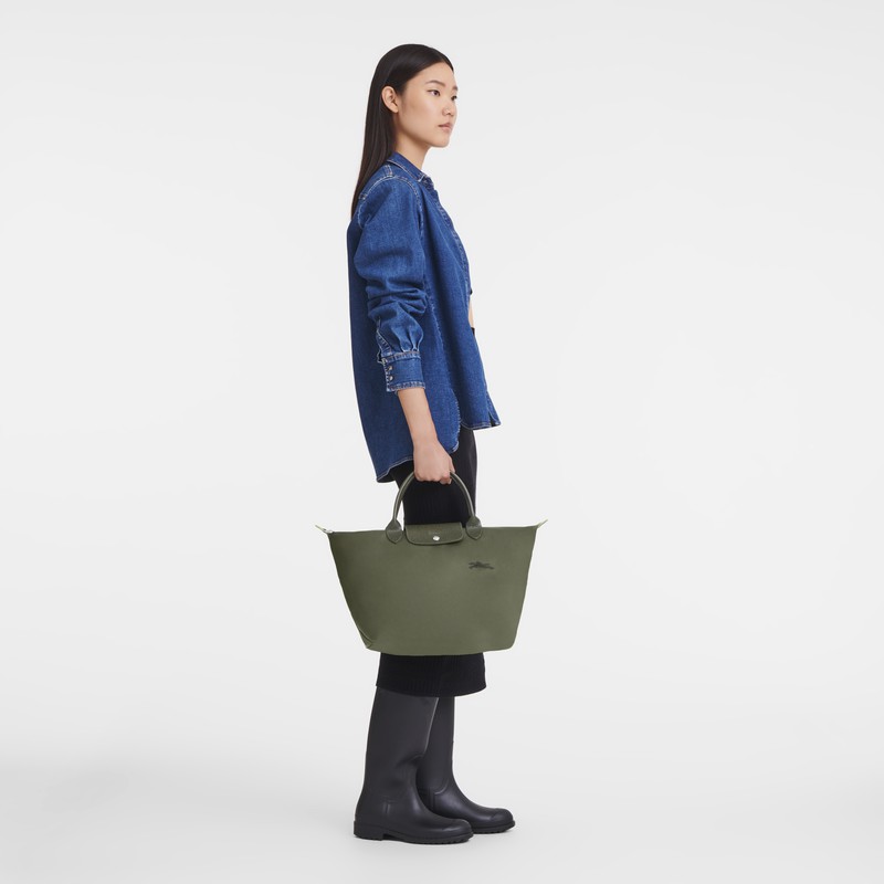 Sac a Main Longchamp Le Pliage Green M Femme Vert Soldes | L1623919479