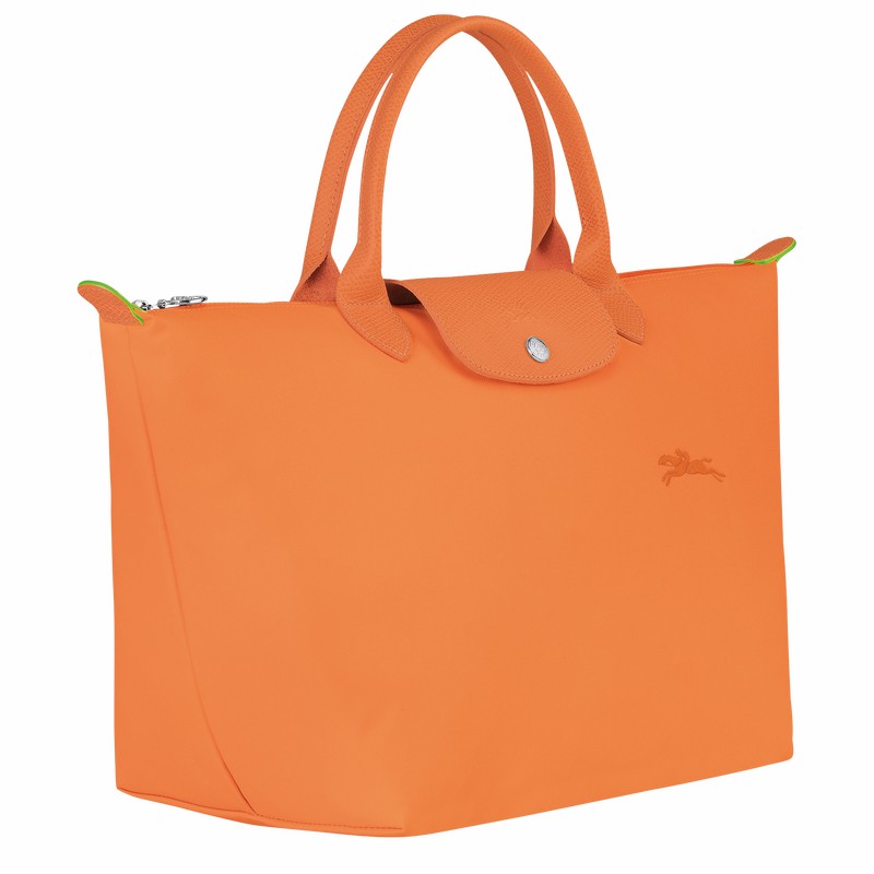 Sac a Main Longchamp Le Pliage Green M Femme Orange Soldes | L1623919P54