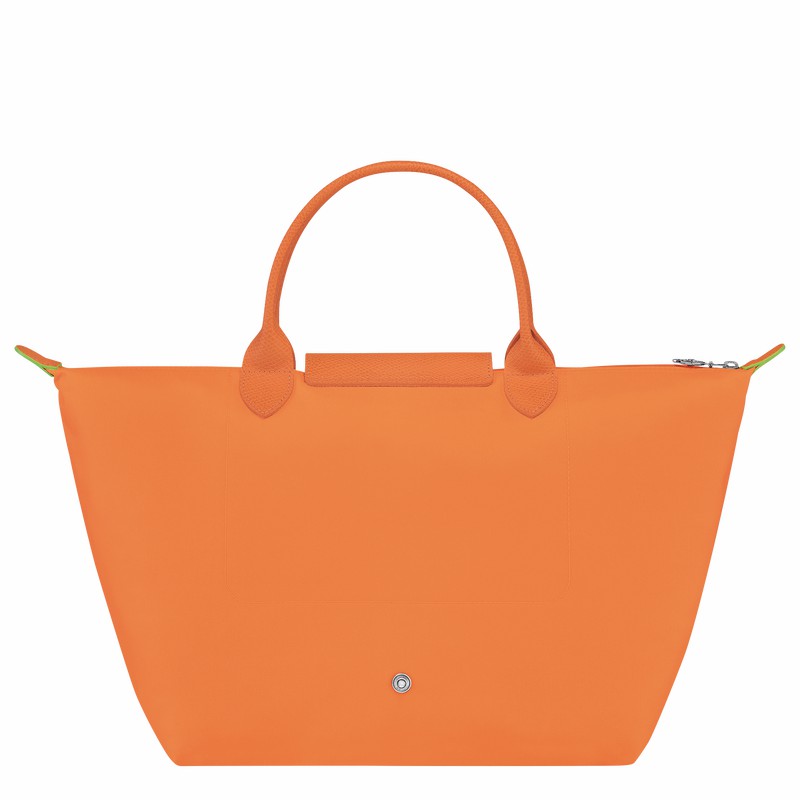 Sac a Main Longchamp Le Pliage Green M Femme Orange Soldes | L1623919P54